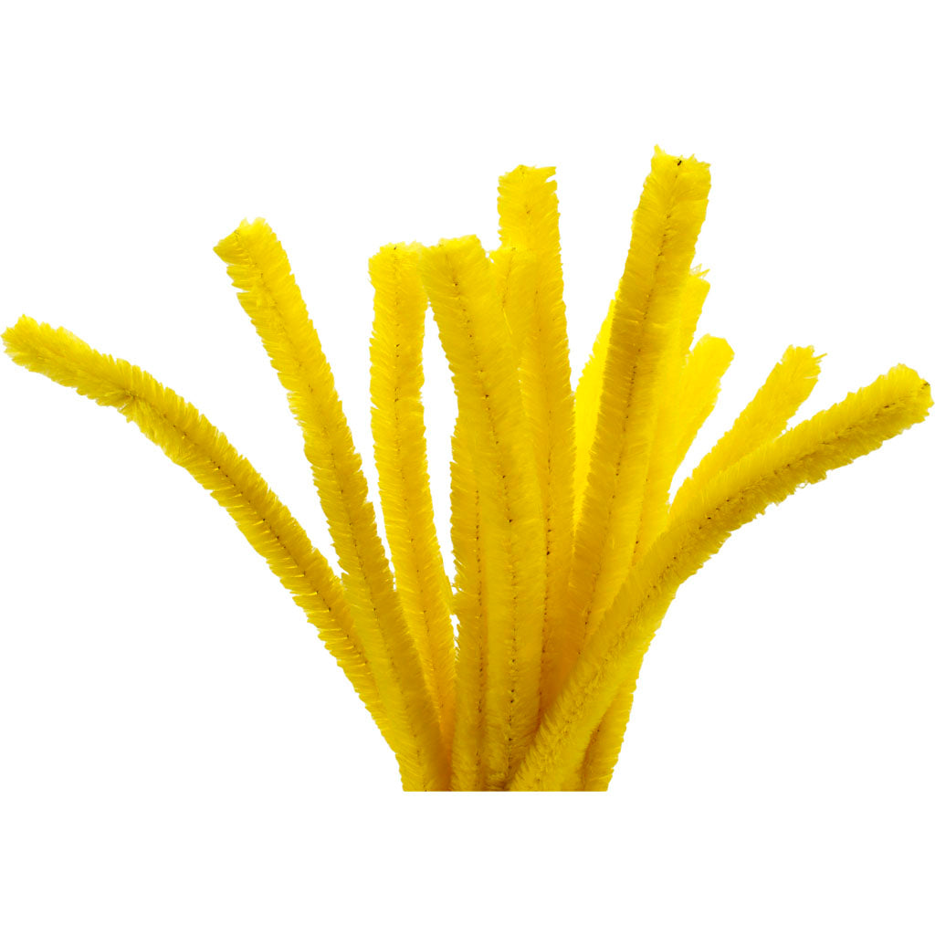 Ciniglia Creative Company, l: 30 cm, spess. 15 mm, giallo, 15 pezzi 1 scatola