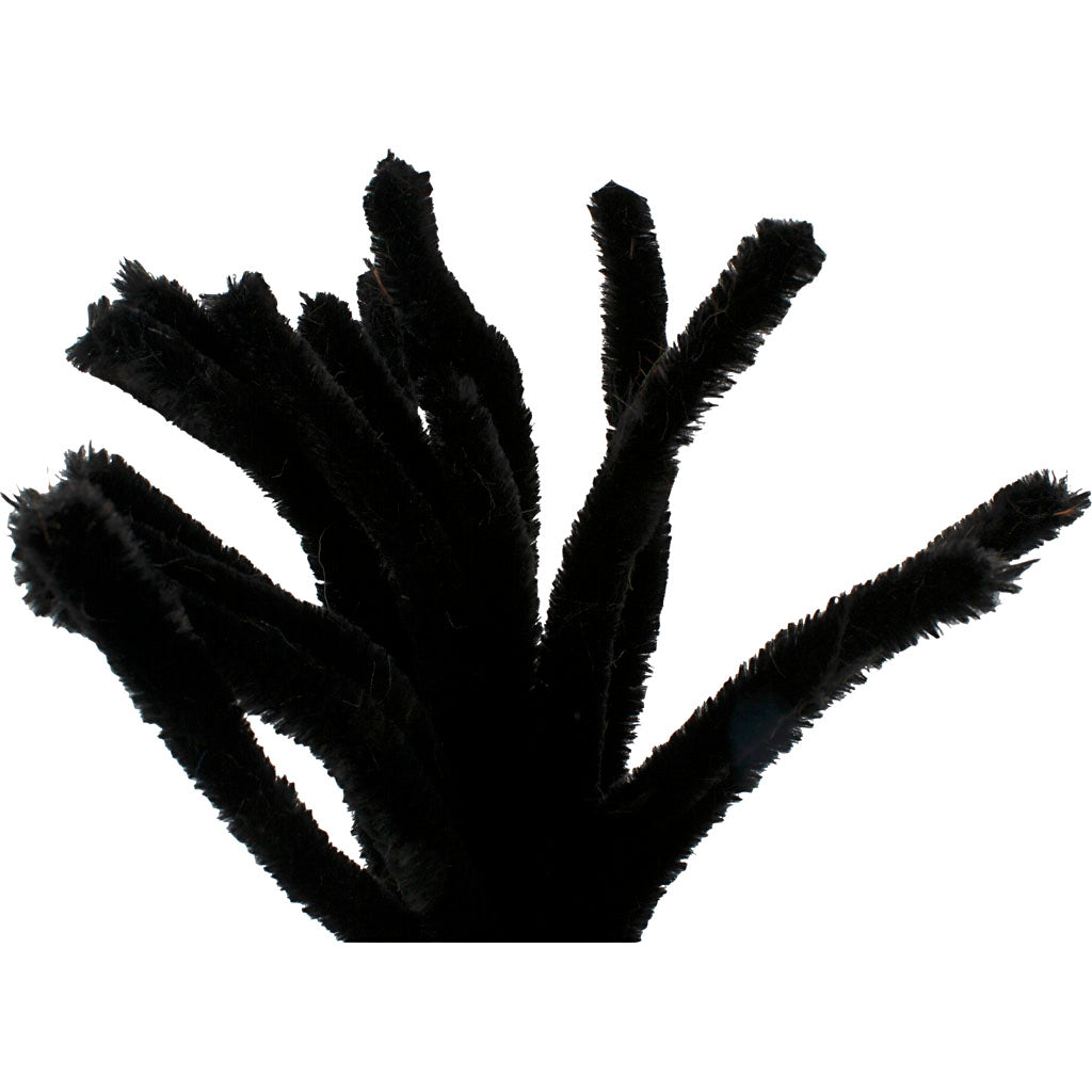 Ciniglia Creative Company, l: 30 cm, spess. 15 mm, nero, 15 pezzi 1 scatola