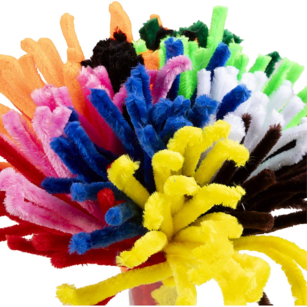 Creative Company Chenille, L: 30 cm, spessore 15 mm, vari colori, 200 div 1 box