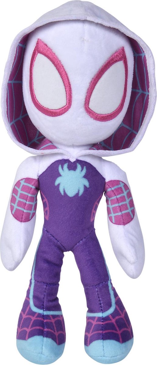 Simba disney - spiderman - araña fantasma que brilla en los ojos oscuros - 25 cm - todas las edades - peluche