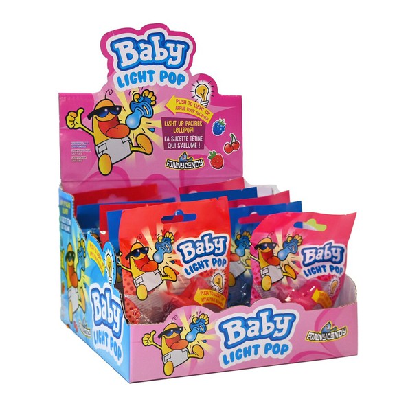 Caramelle divertenti baby light pop (12 pezzi)