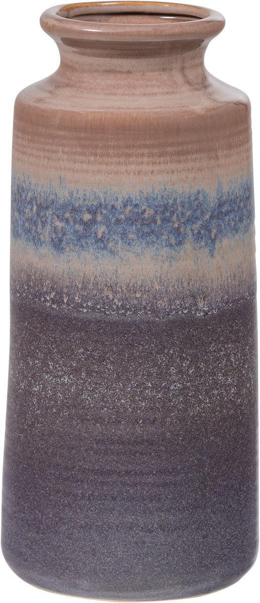 Vaso decenni in legno xl ø17 cm - ceramica - grigio blu - 38x17x17 cm