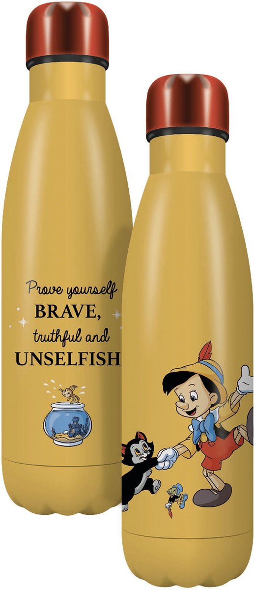 Half moon bay disney - pinokkio metalen drinkfles 500ml