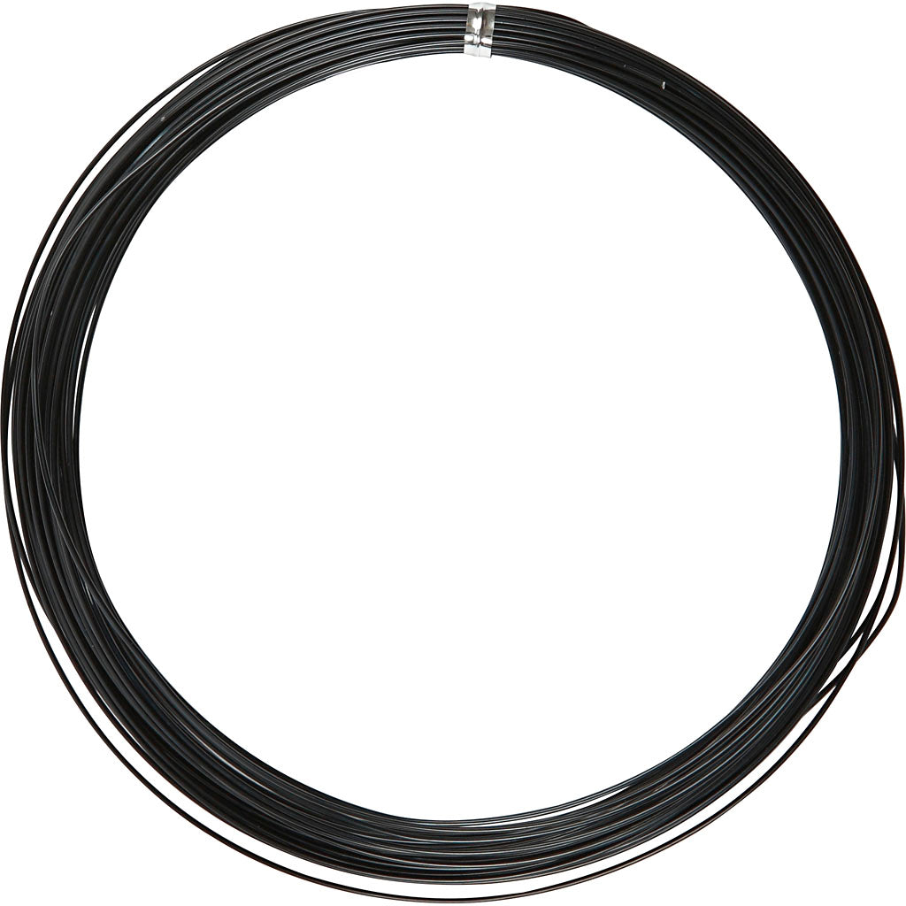 Filo di alluminio dell'azienda Creativ, tondo, spessore 1 mm, nero, 16 m 1 rotolo