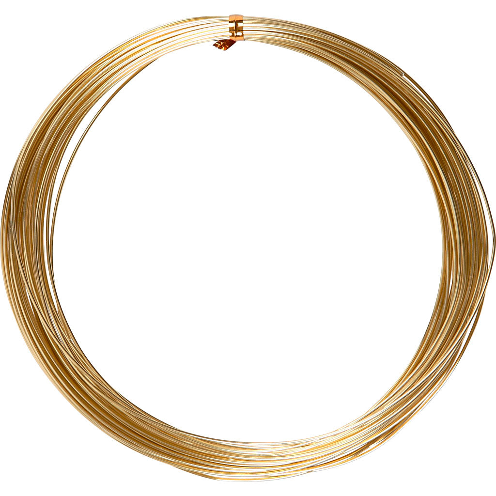 Filo di alluminio dell'azienda Creativ, tondo, spessore 1 mm, oro, 16 m 1 rotolo