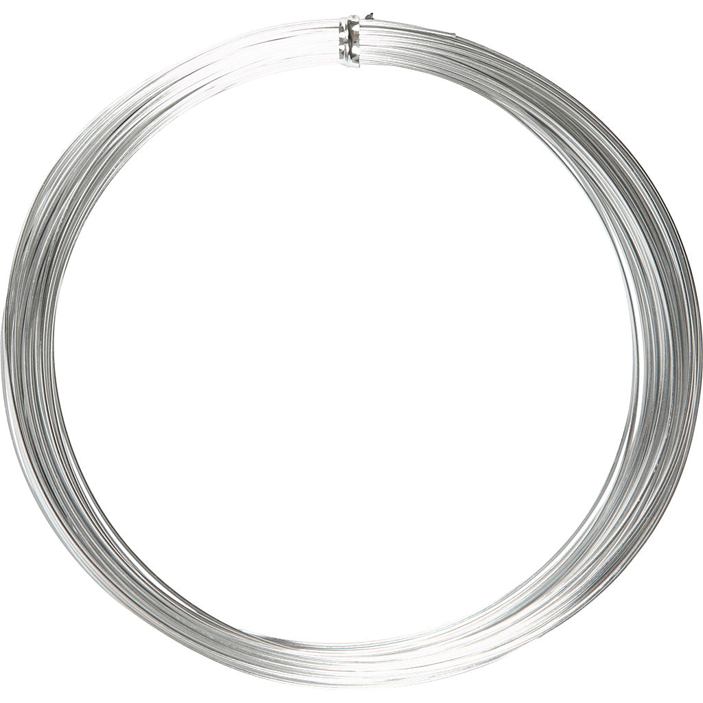 Filo di alluminio dell'azienda Creativ, tondo, spessore 1 mm, argento, 16 m 1 rotolo