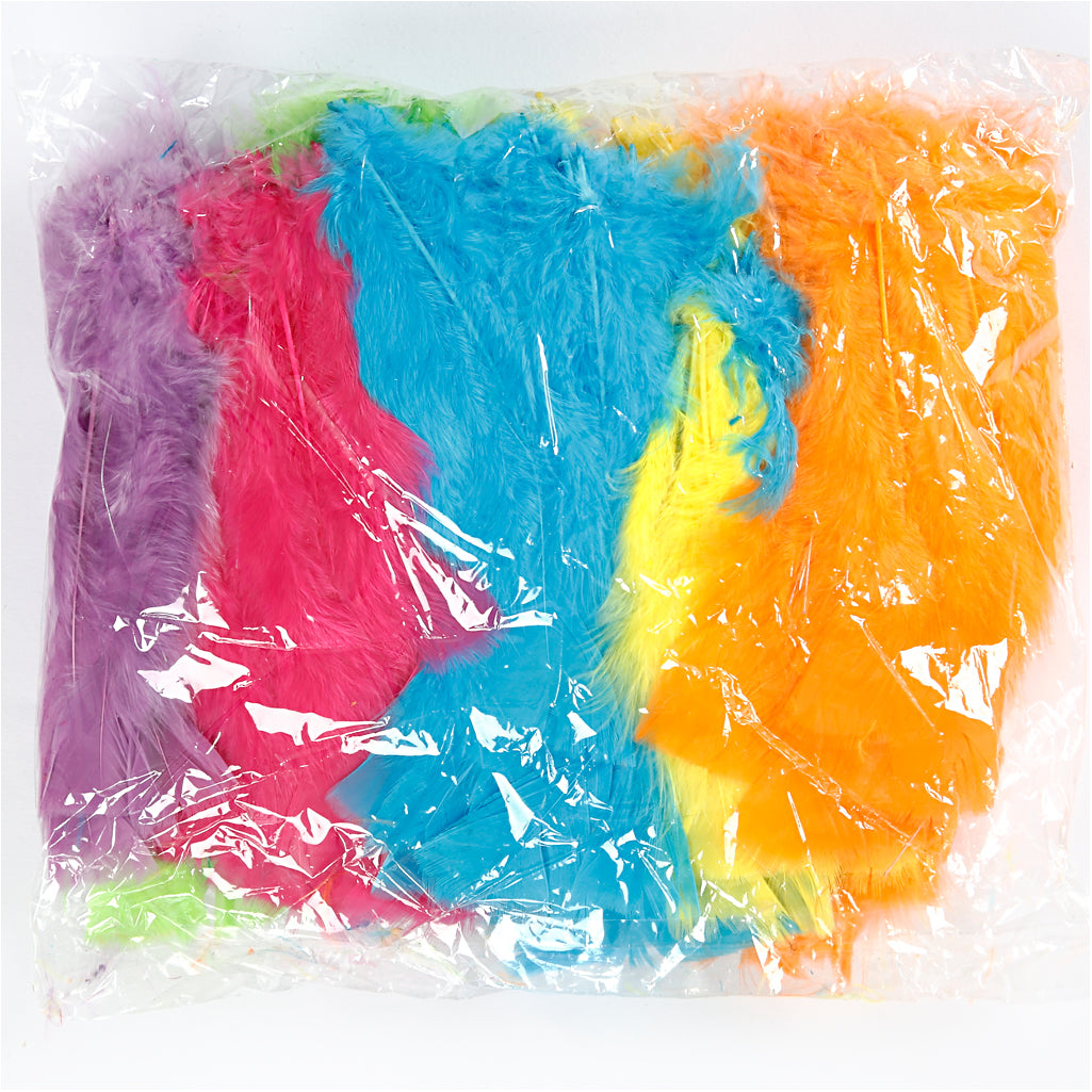 Piume Creative Company, l: 11-17 cm, vari colori, 144 gomitoli 1 scatola