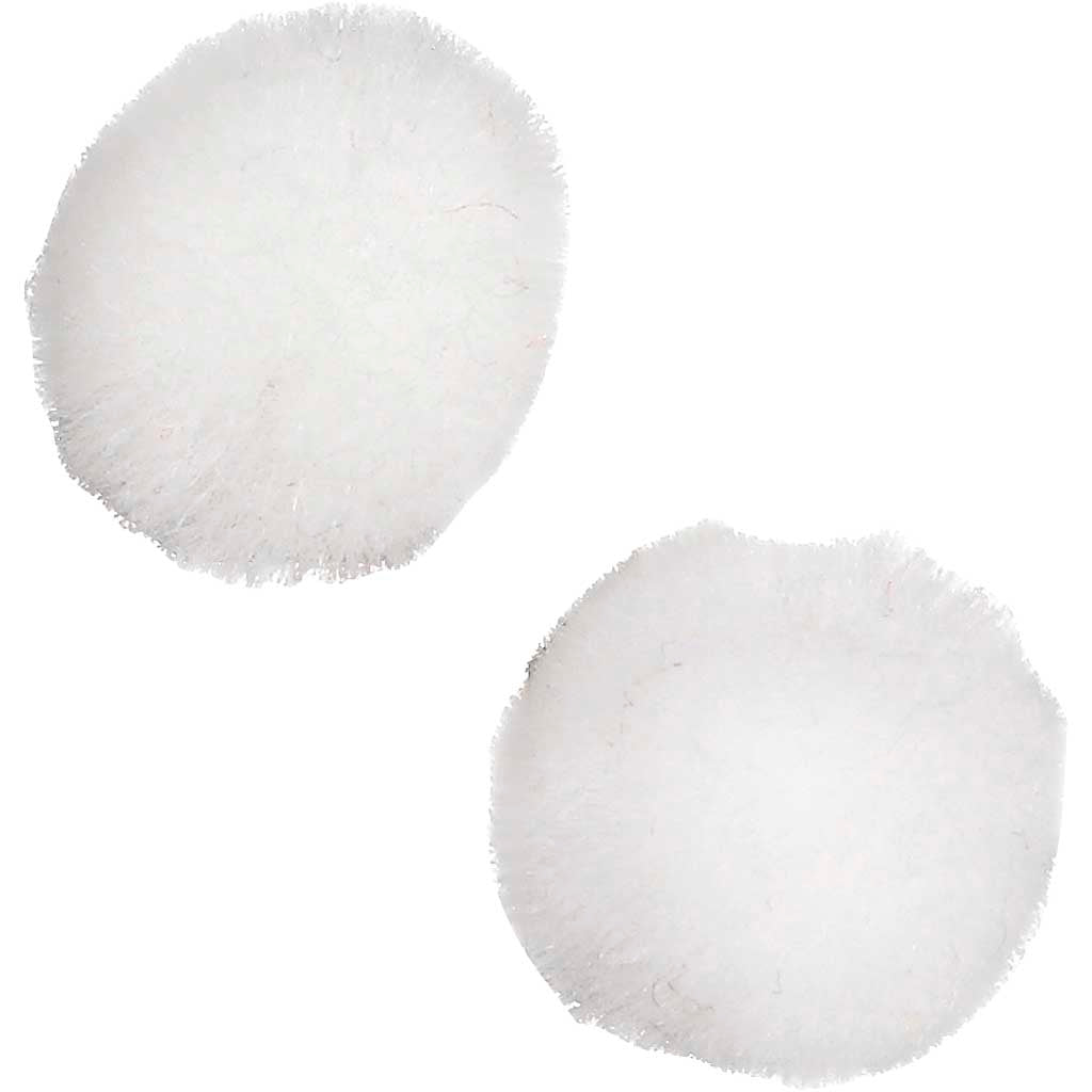Pompon Creative Company, d 15 mm, bianco, 200 pezzi 1 scatola