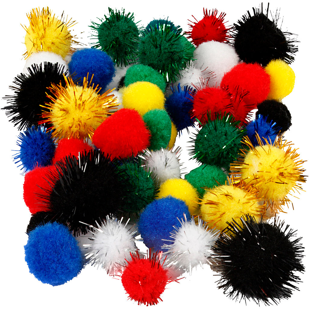 Pompon Creative Company, d 15+20 mm, vari colori, 48 div 1 scatola