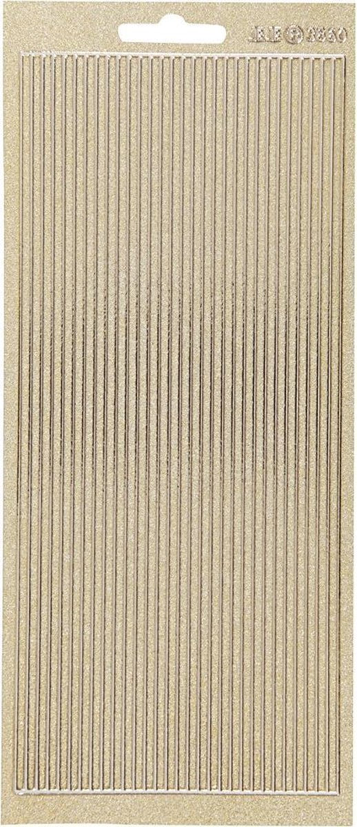 Pegatinas de empresa Creativ, cenefas, hoja 10x23 cm, dorado, 1 hoja