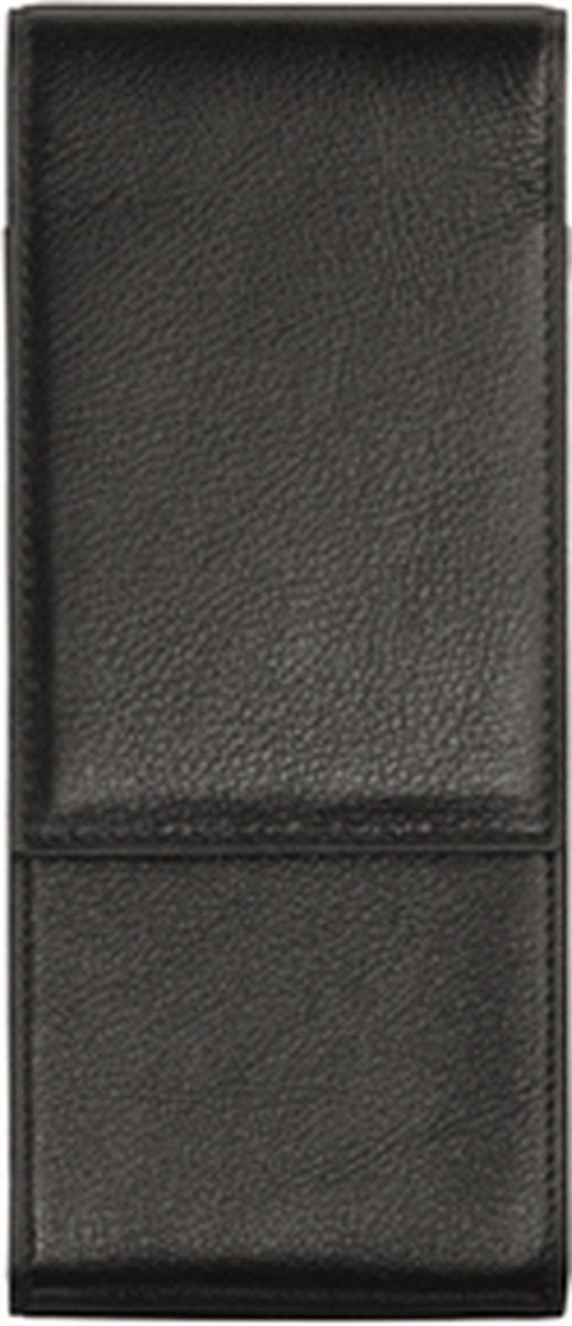 Estuche de cuero Lamy para 3 bolígrafos, granulado, negro