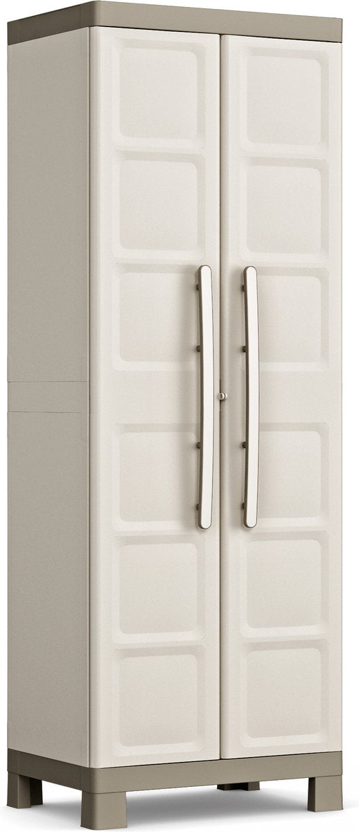 Mobile contenitore Keter Excellence alto - 4 ripiani - 45x65x182 cm - beige tortora
