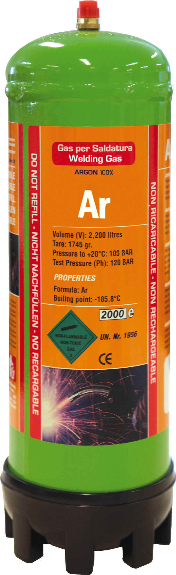 Bombola gas usa e getta Gys, 100% argon, 2,2 l - 5193043688 5193043688
