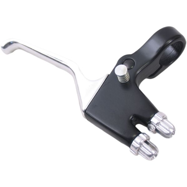Palanca de freno V-brake derecha 3 dedos negro plata
