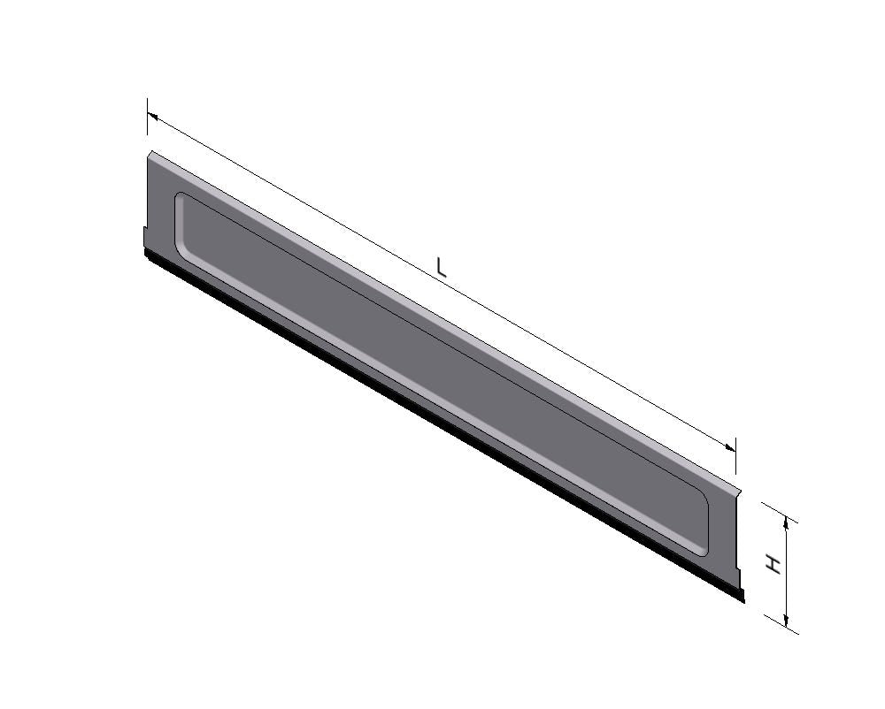 Material de estantería zócalo altura 16 profundidad 47 plata