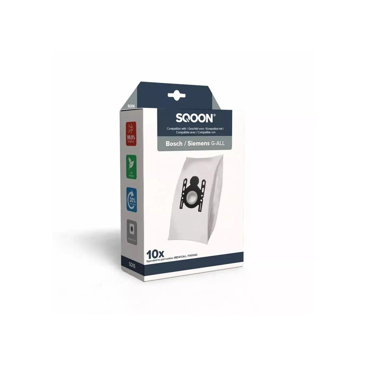 Sqoon bolsa aspiradora bosch siemens g-all 10uds
