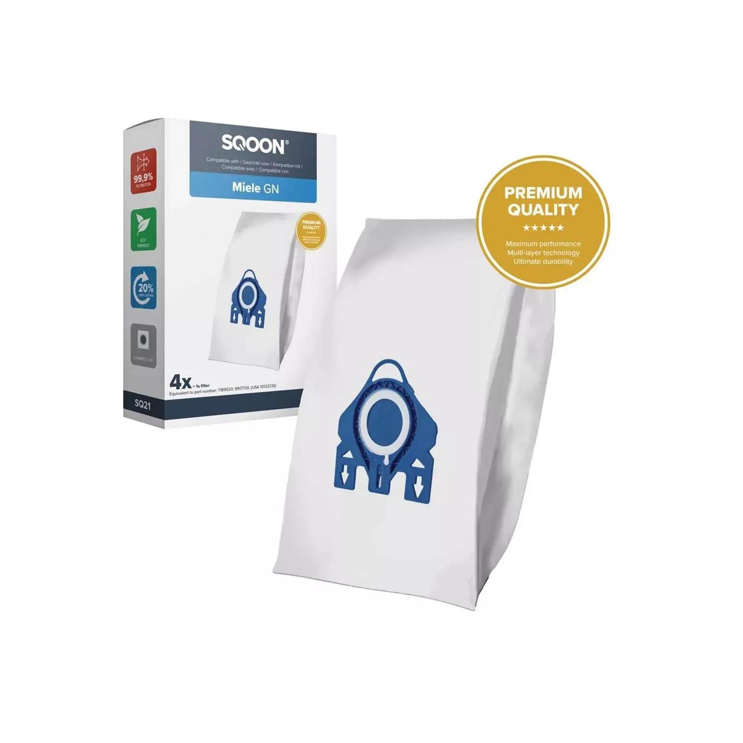 Bolsa para aspiradora Sqoon miele g n 3-d pro
