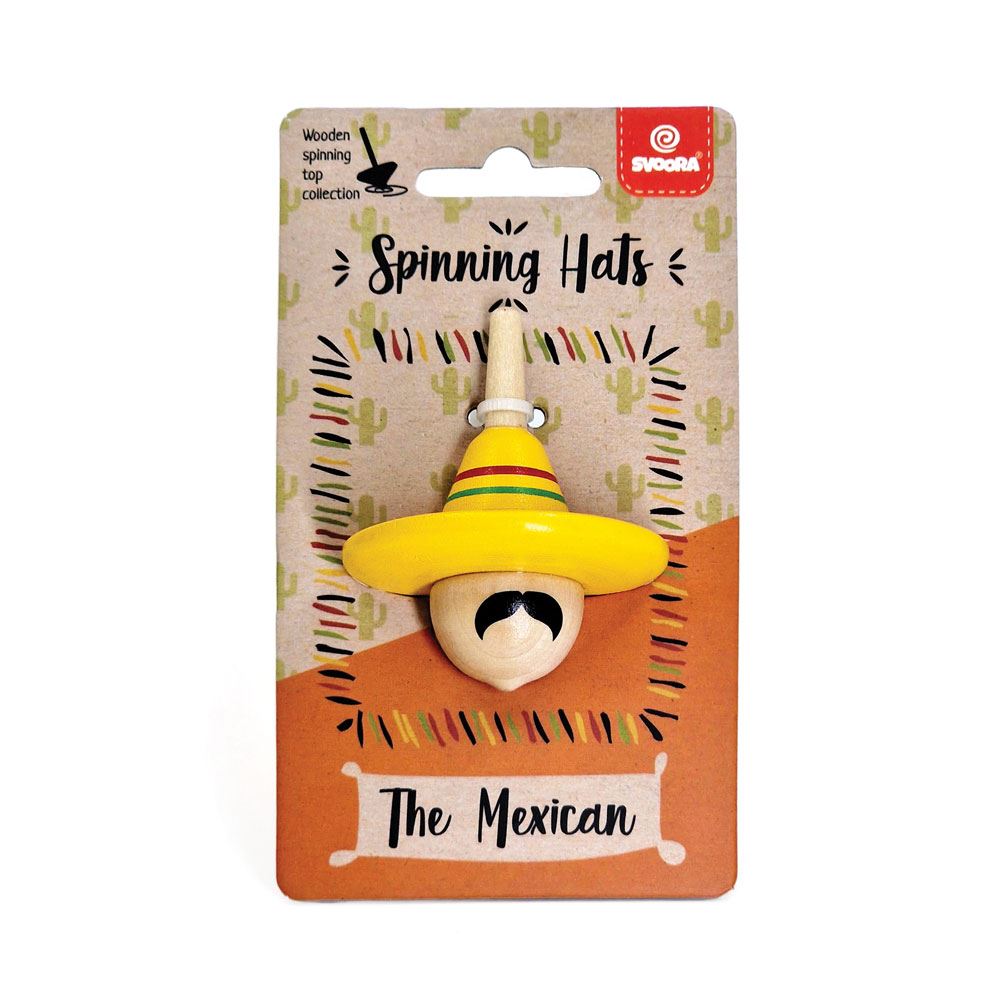 Sombrero giratorio con tapa de madera. el mexicano 5+