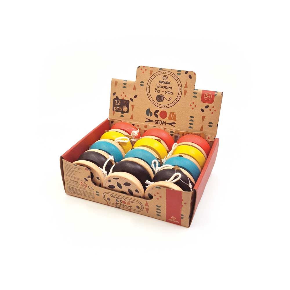 Dsp. yoyos de madera. geom. 4 culo 6+