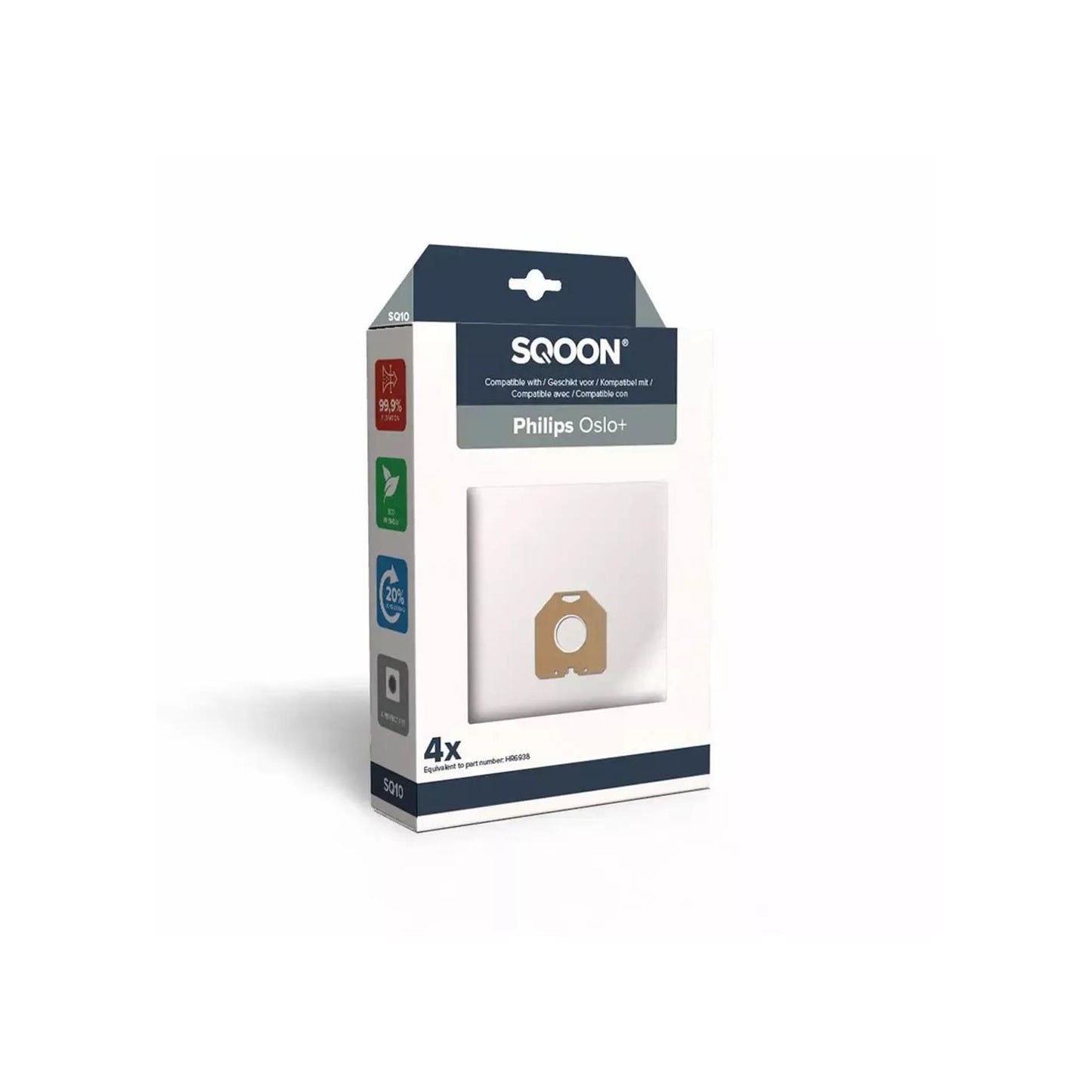 Sqoon bolsa aspiradora Philips Oslo 4uds