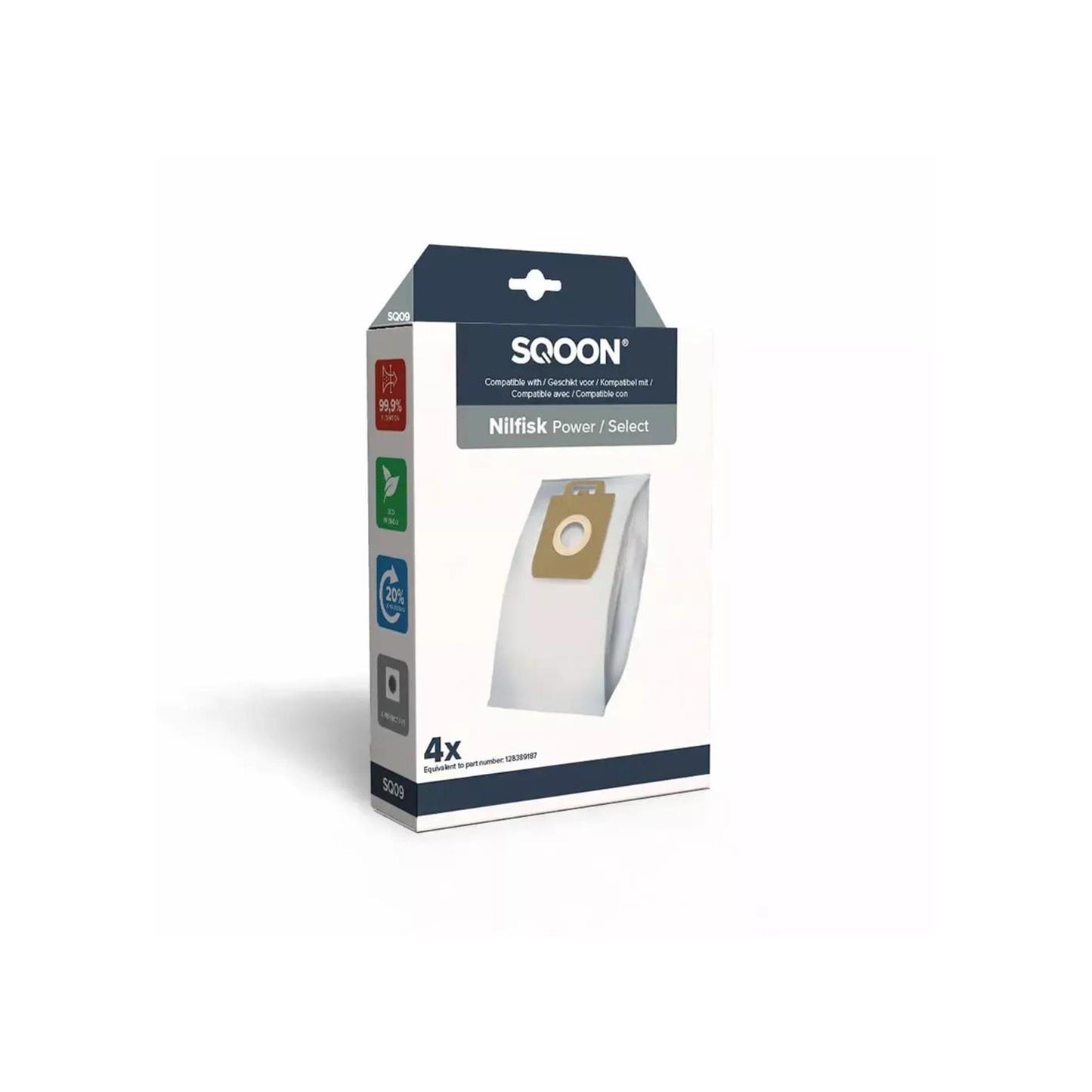 Sqoon sacchetto per aspirapolvere nilfisk power select