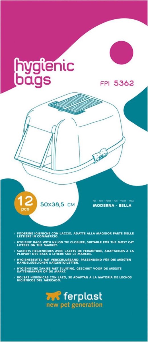 Ferplast kattenbakzak fpi 5362 bella 12 stuks