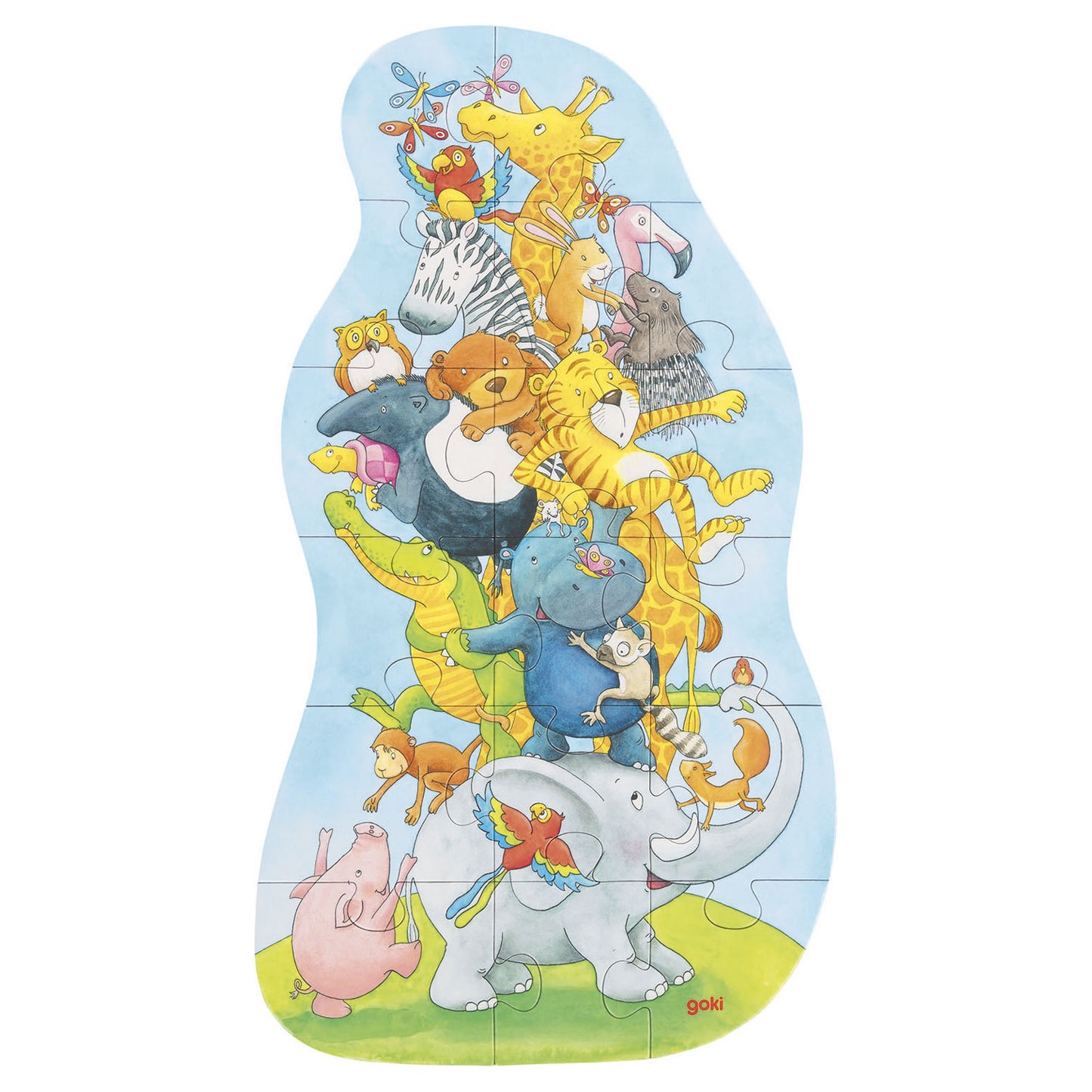 Goki Jigsaw Puzzle XXL Animali Pyramid, 17st.