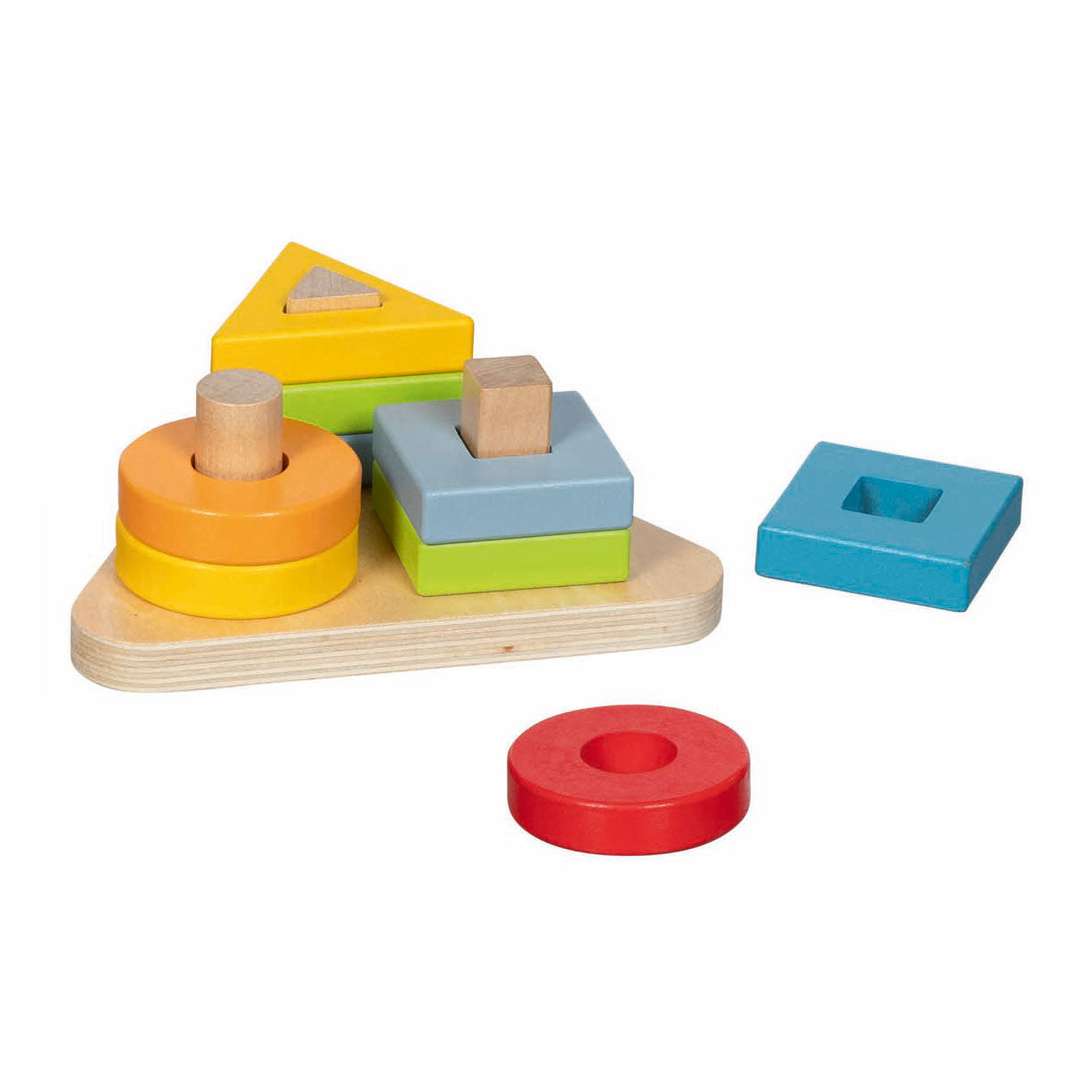 Gioco di smistamento triangolare in legno Goki