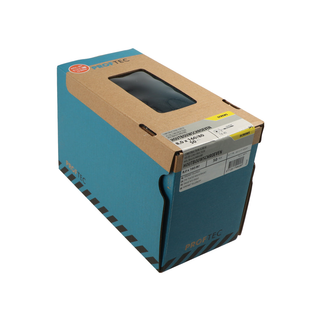 Vite per costruzioni in legno Proftec vz tk + punta tagliente torx tx30 6.0x50 | 100 pezzi - 5212.01.49901