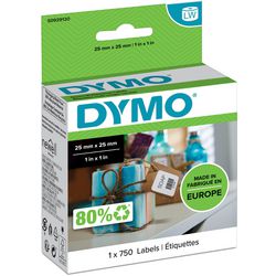 Dymo etichette etichettatrice ft 25 x 25 mm, bianco (750 pezzi)