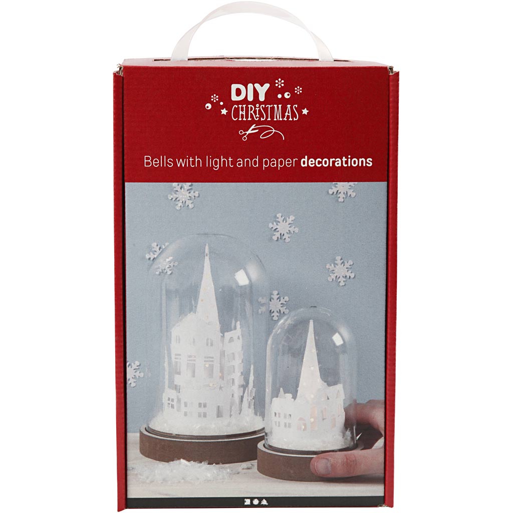Set Creative Company per campane di vetro, h: 12,5+18 cm, 2 pezzi 1 scatola