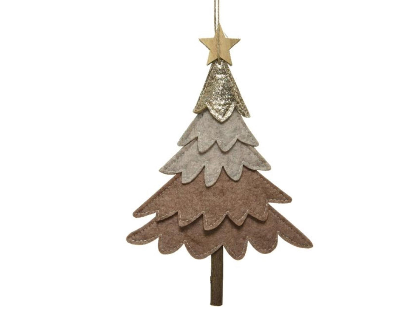 Decoris colgante navideño árbol de Navidad fieltro 24cm