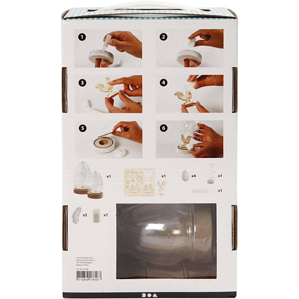 Creativ company campanas con decoración, h: 12+15,5 cm, 2 piezas 1 caja