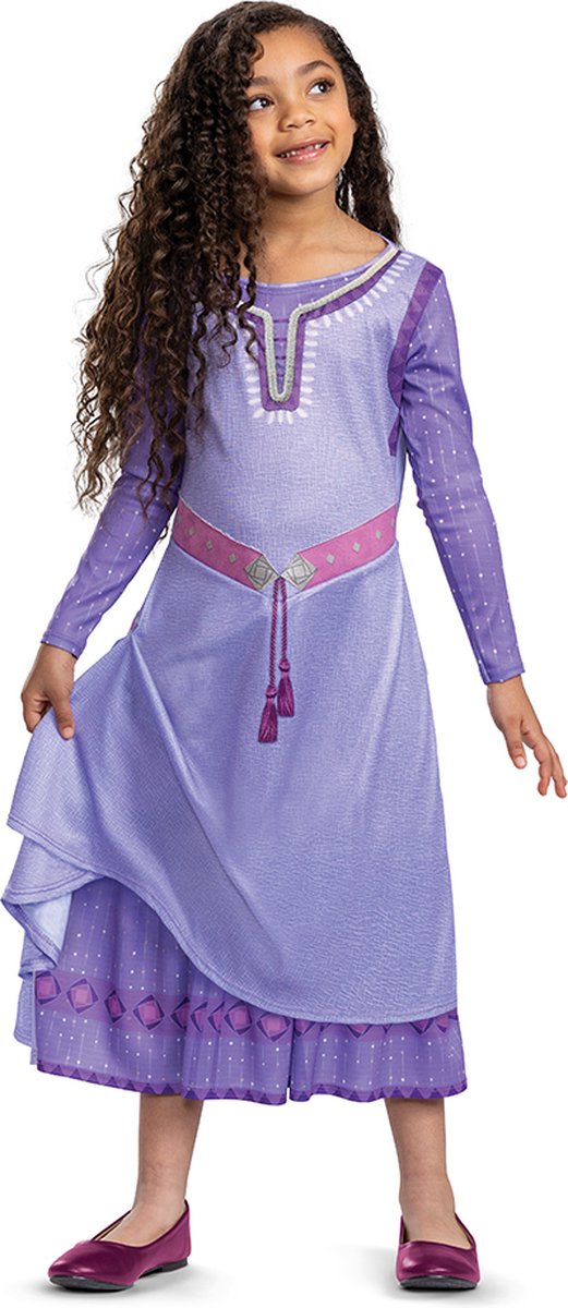 Disfraz Disney - deseo, vestido asha deluxe, talla m (7-8 años), niña