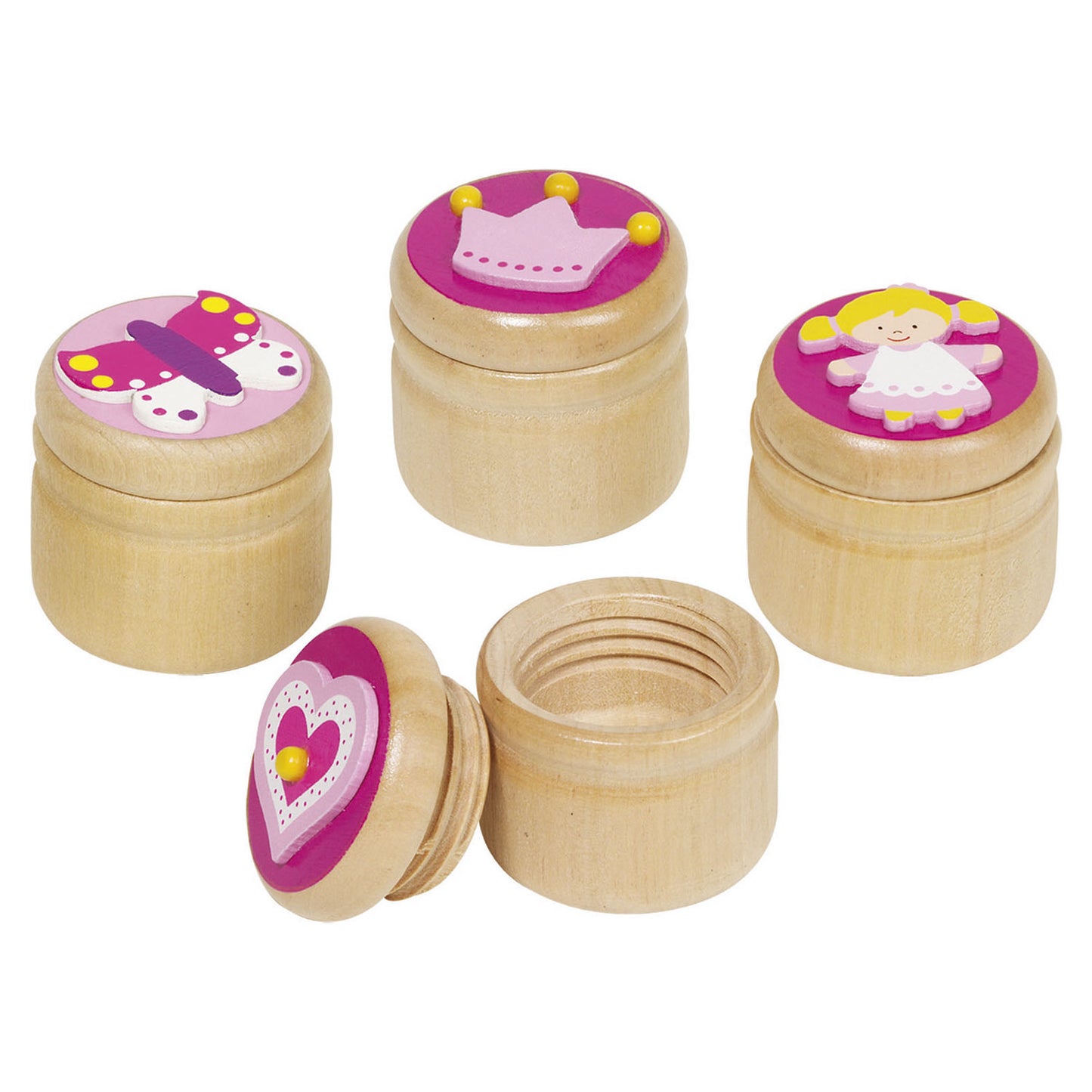 Scatola da denti Goki con coperchio rosa