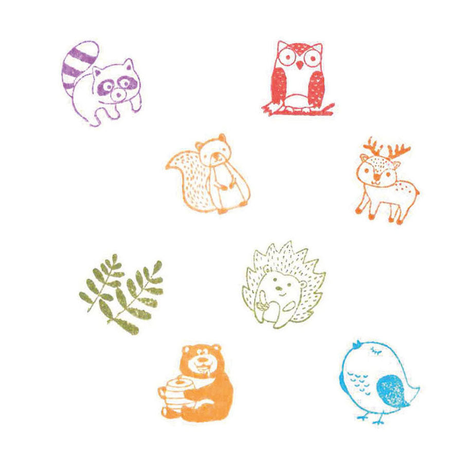 Goki Wooden Stamp Jet Boss Animals, 9dlg.