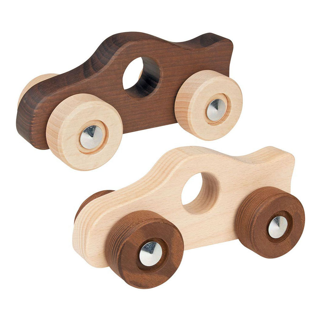 Goki Wooden Push Figure Racing Car
