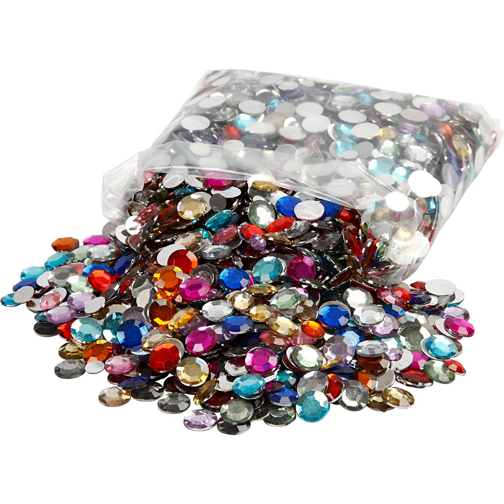 Strass Creativ company, tondo, d 6+9+12 mm, vari colori, 3600 pezzi 1 scatola