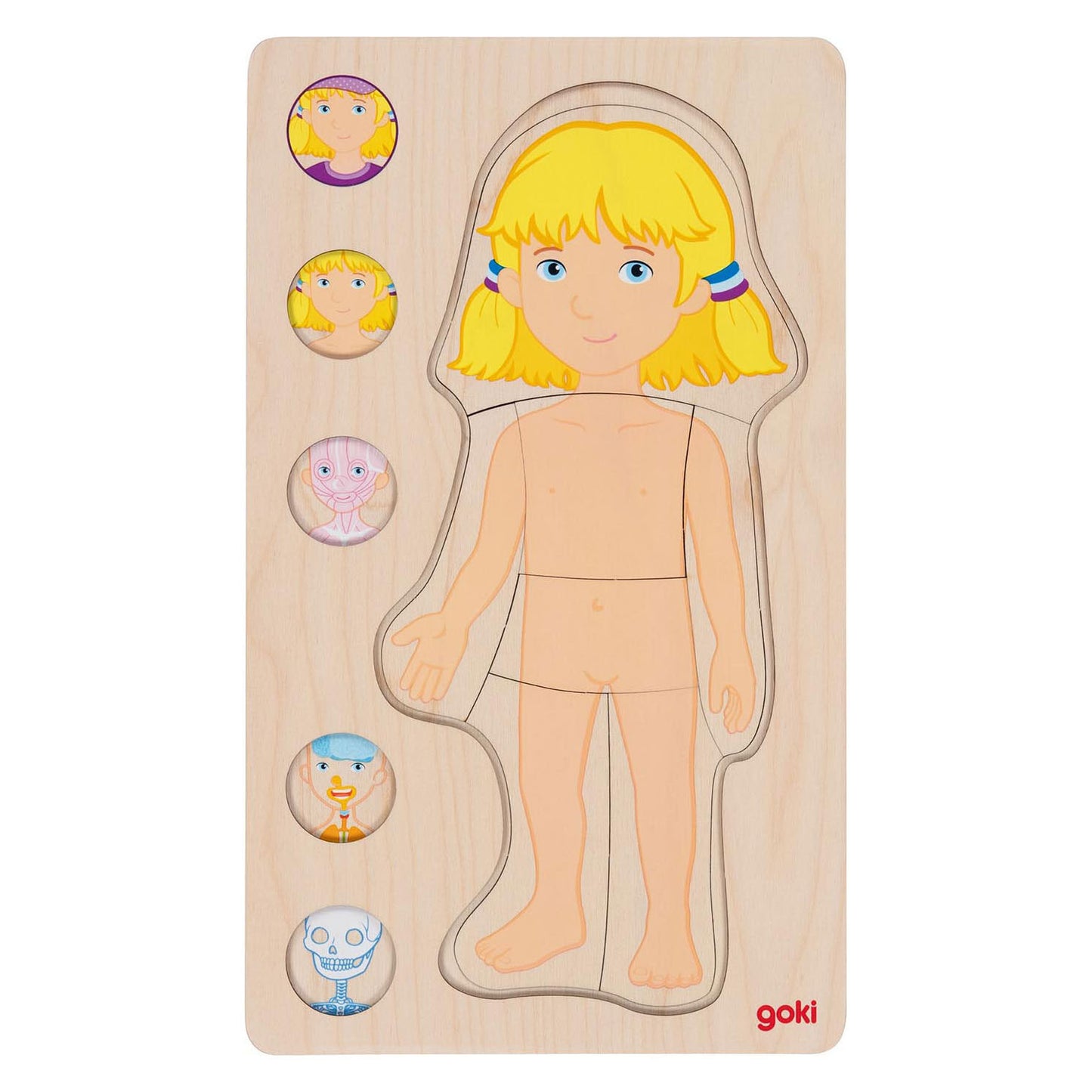 Goki Strato in legno Puzzle Girl Human Body, 29st.