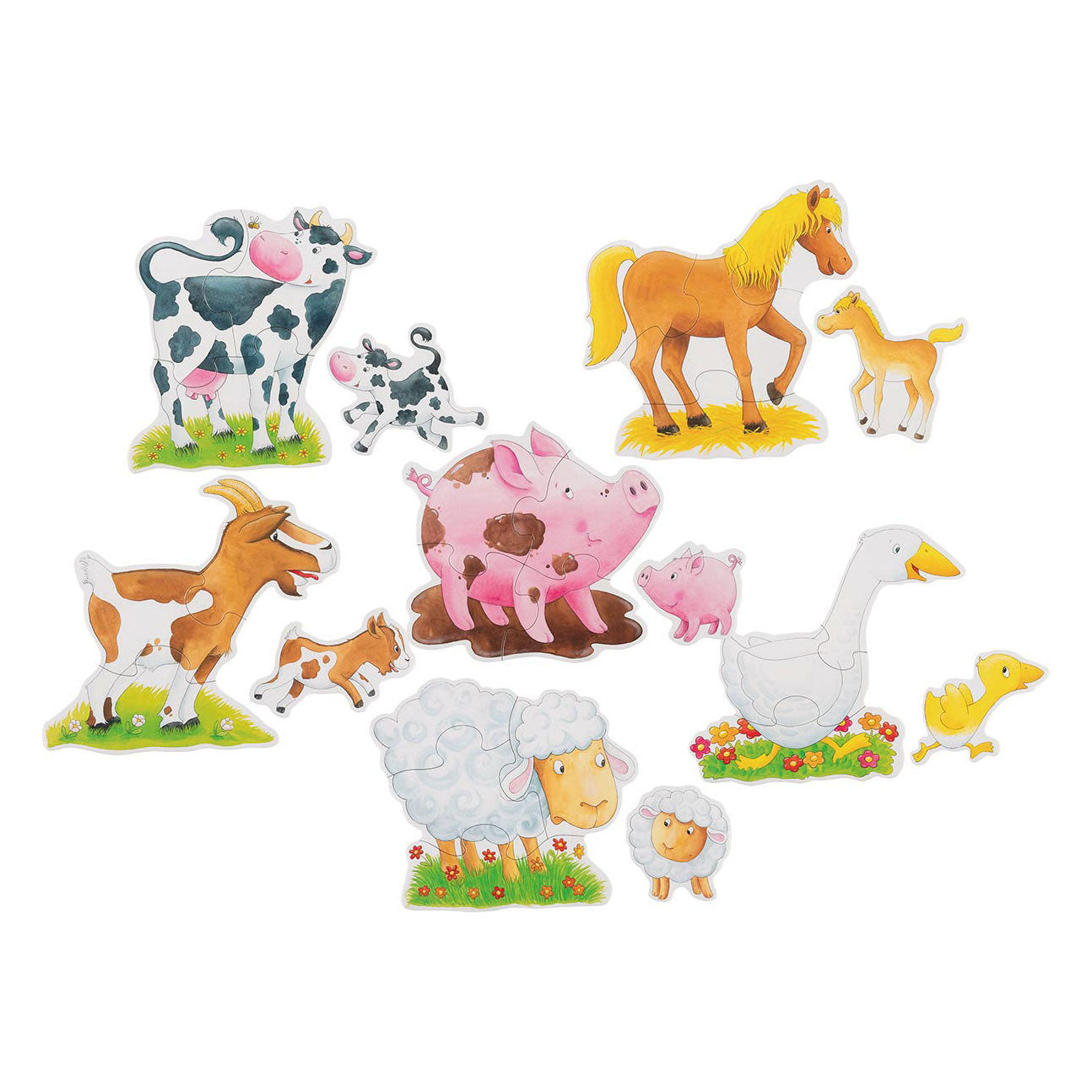Goki Wooden Jigsaw Puzzle Animales de granja, 25.