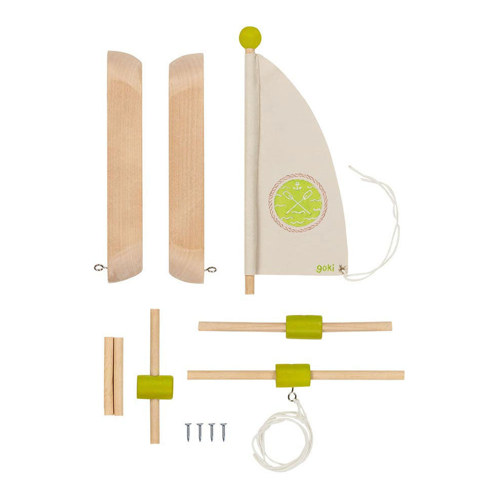 Kit catamarano in legno Goki, 11dlg.