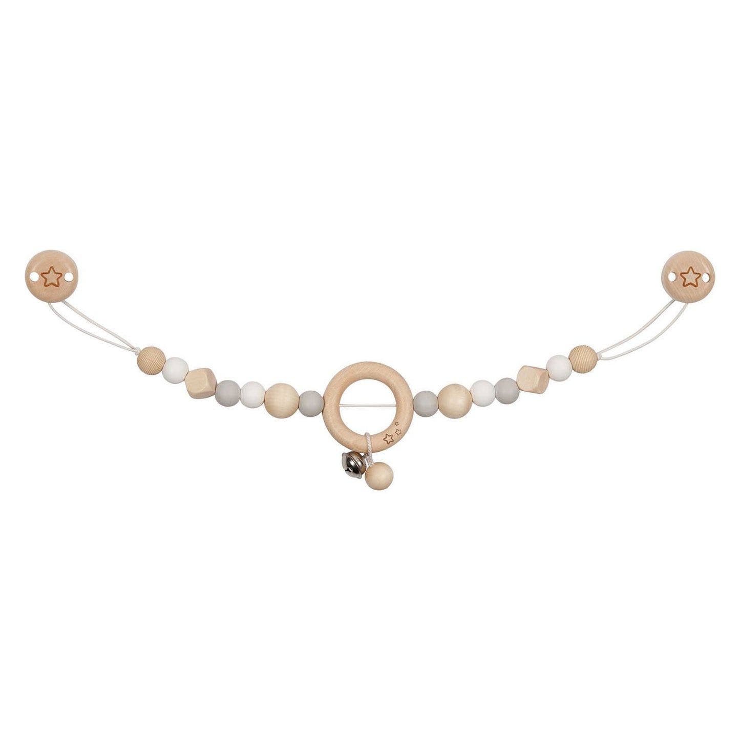 Goki Wooden Chain Star Star Grey con clip