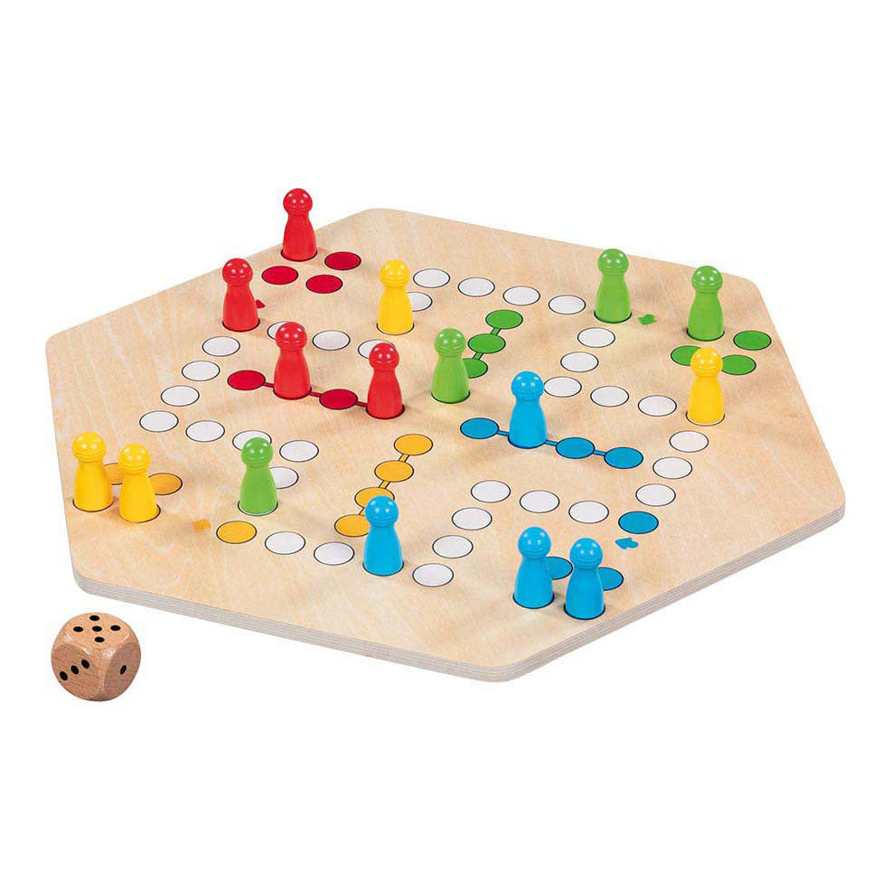 Goki Wooden Ludo Game 6 giocatori