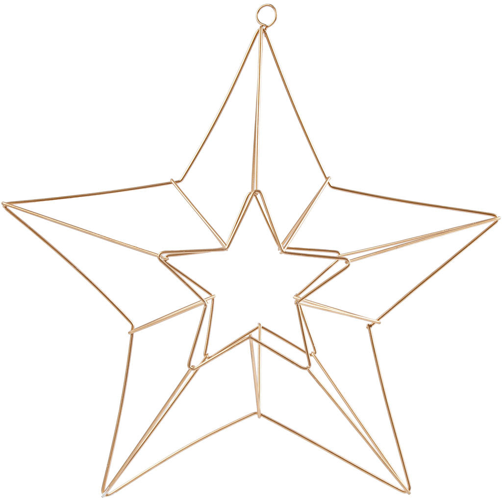 Bola colgante Creativ company, estrella, medidas 34x30 cm, bronce, 1 unidad