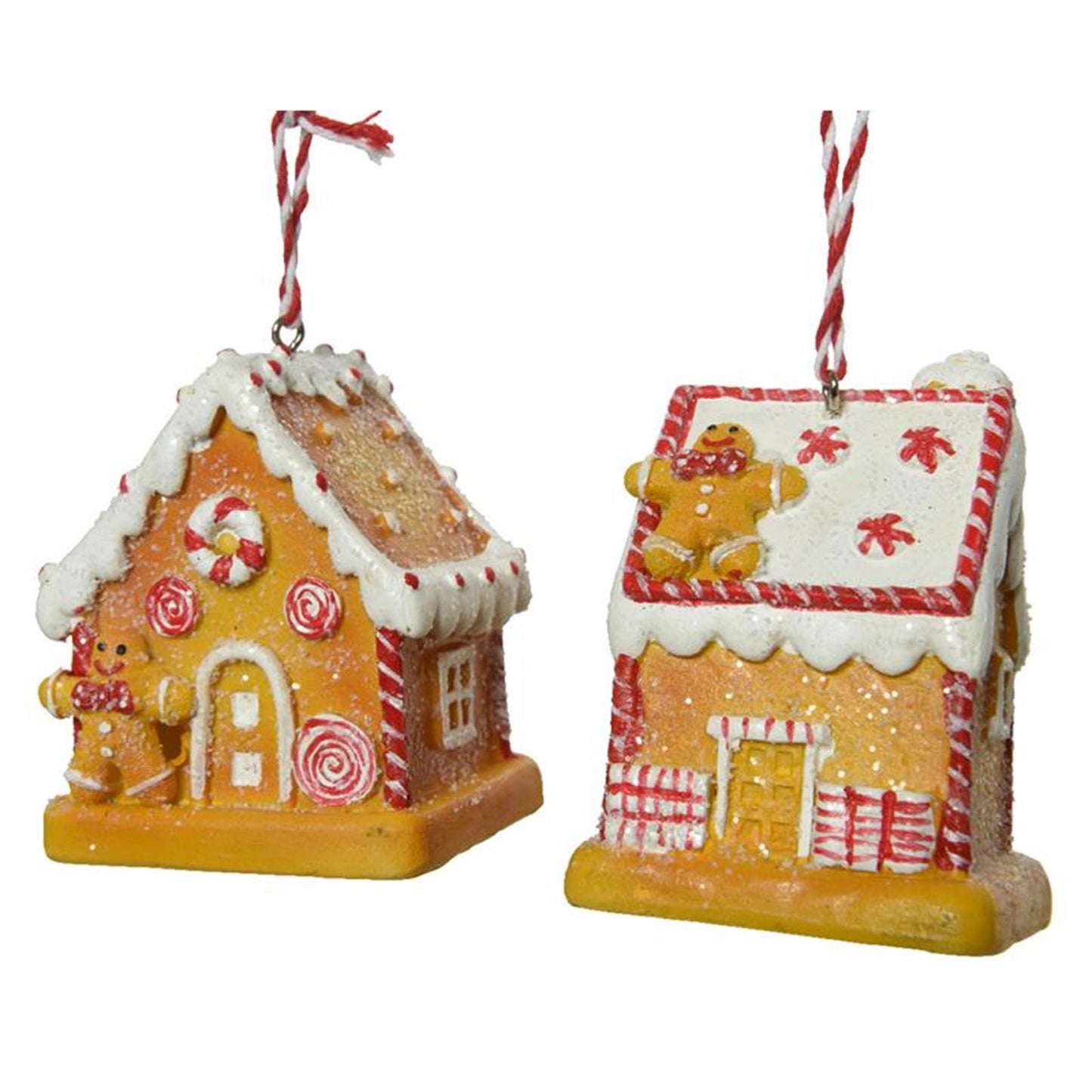 Decoris Colgante navideño casa de dulces poliresina h7,5cm
