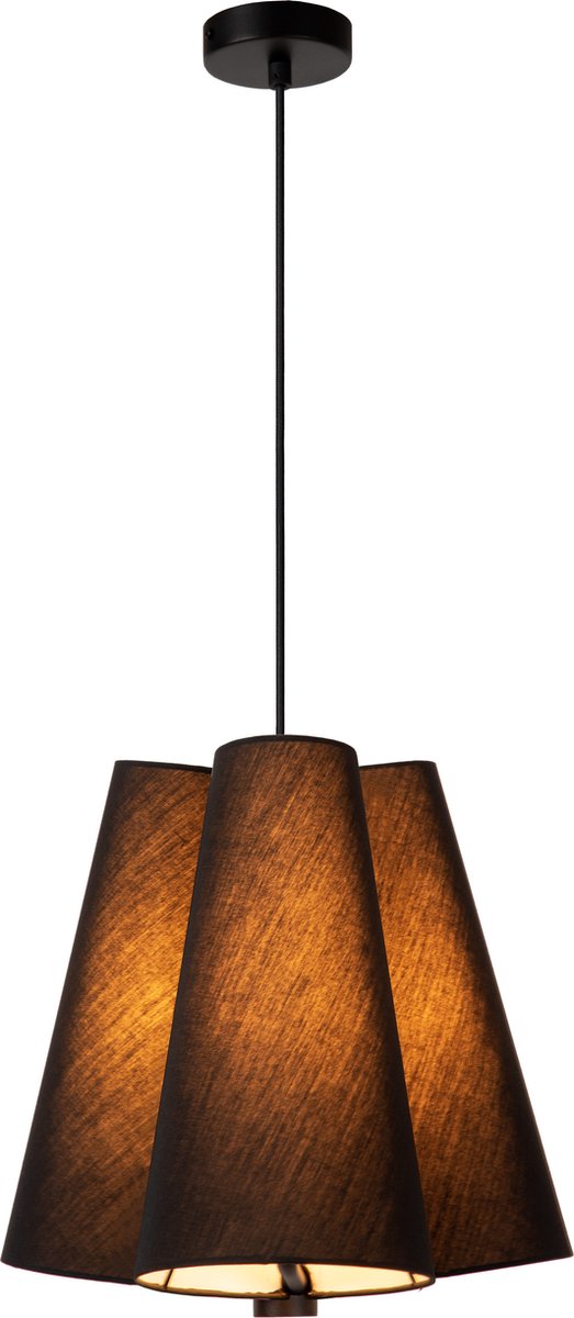 Lucide gregory - lampada a sospensione - ø 34,3 cm - 3xe27 - nero