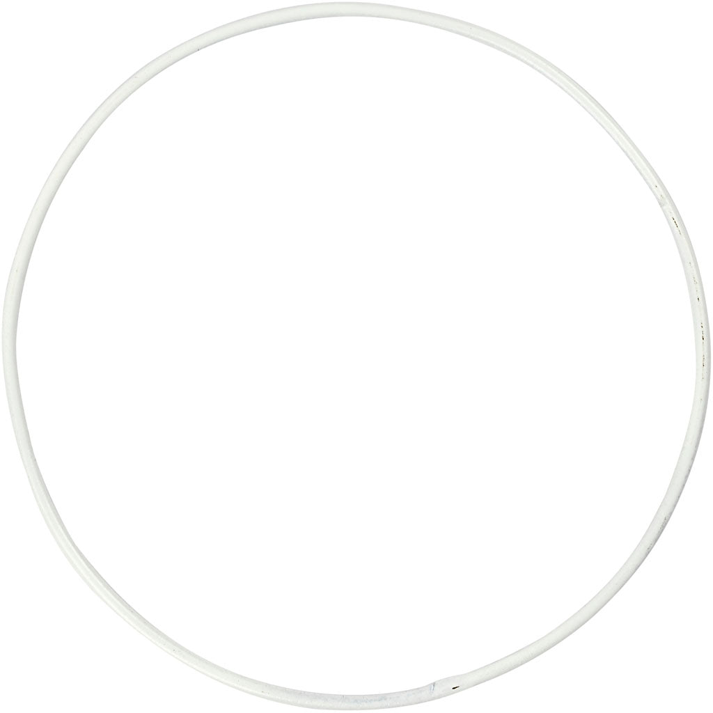 Anello in filo metallico Creativ company, d 10 cm, spessore 2 mm, bianco, 10 pezzi 1 scatola