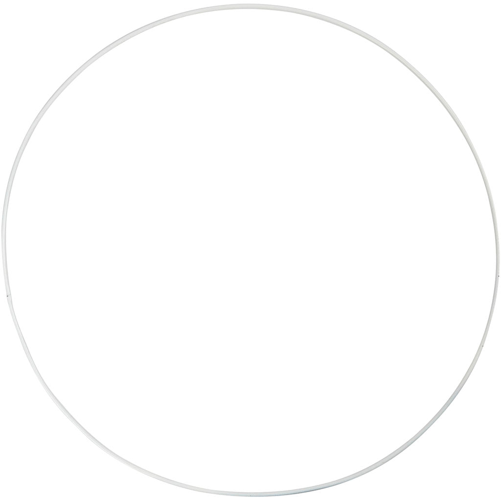 Anello in filo metallico Creativ company, d 30 cm, spessore 3 mm, bianco, 5 pezzi 1 scatola