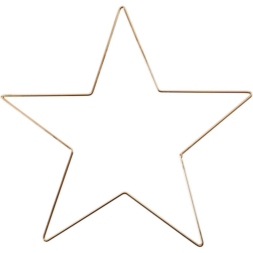 Stella dell'azienda creativa, d 30 cm, spessore 3 mm, oro, 1 pezzo