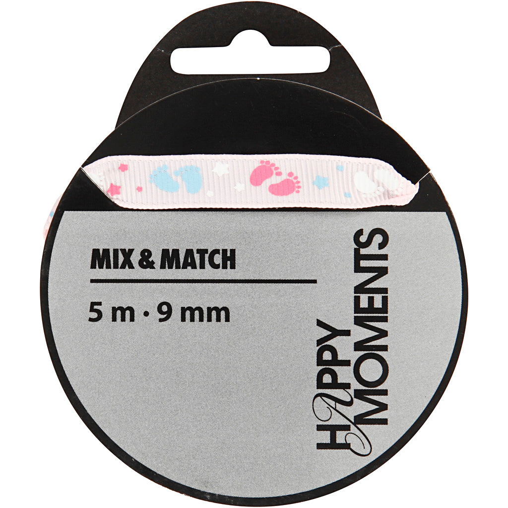 Cinta decorativa Creativ Company, A: 9 mm, rosa, 5 m 1 rollo